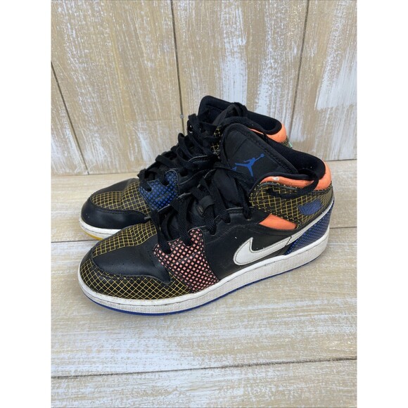Nike Air Jordan 1 GS Mid MMD Multi-Color Grid DC4092-001 Size 5.5Y - Picture 5 of 10